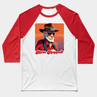 Merle Haggard / Retro Country Music Fan Design Baseball T-Shirt